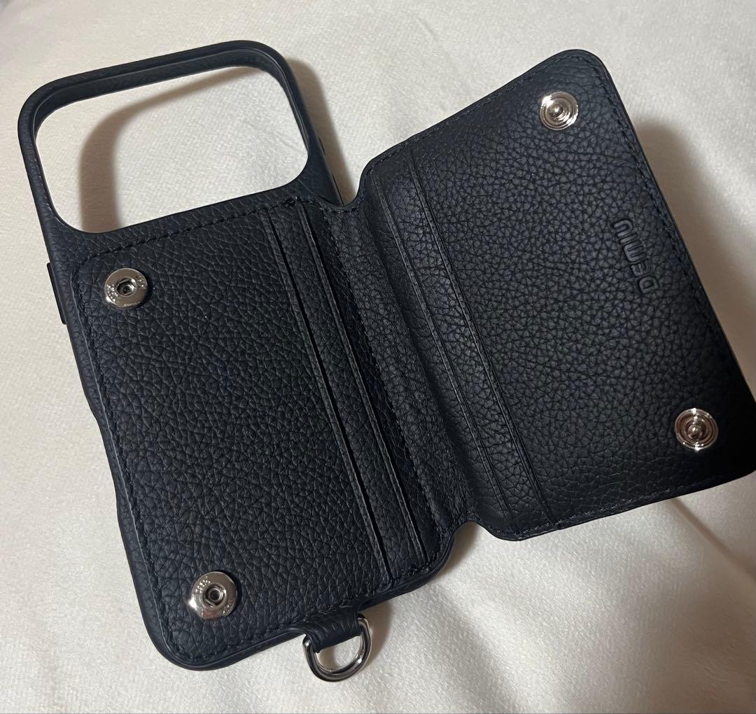 DEMIU デミュウ iPhone スマホケース 17pro サイズ ブラック黒