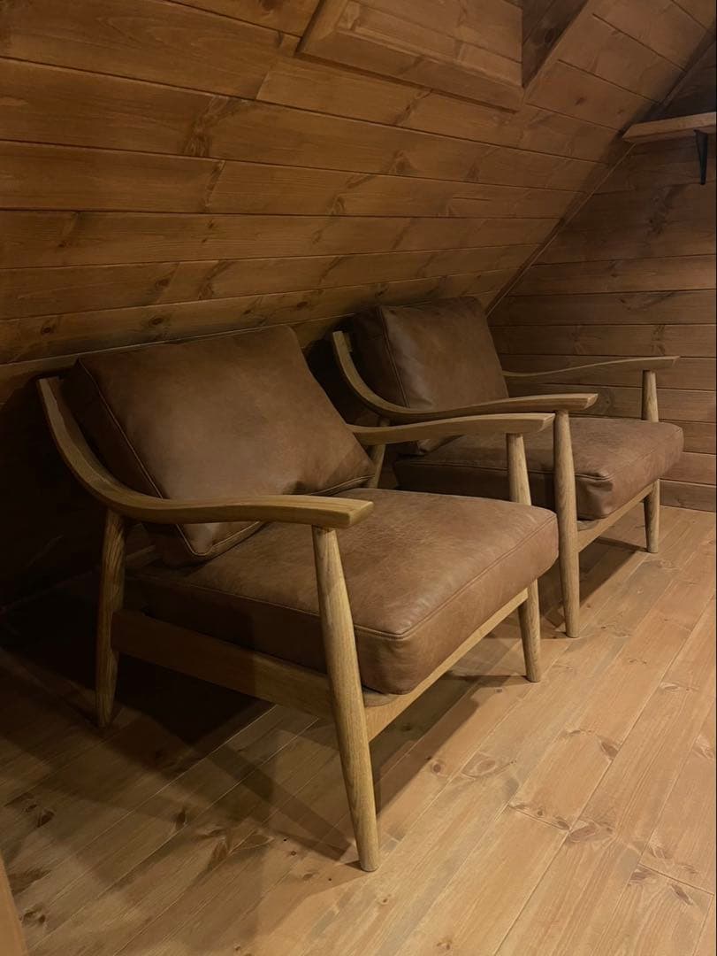 アルネソファ 1人掛けフェザータイプ SLT オーカーブラウン　オットマンセット