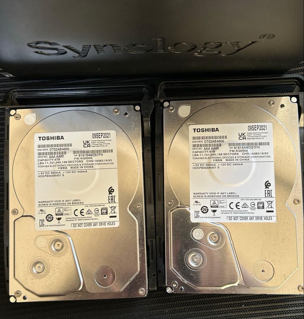 Synology DS220+ NAS HDD12TB 6TBx2付き