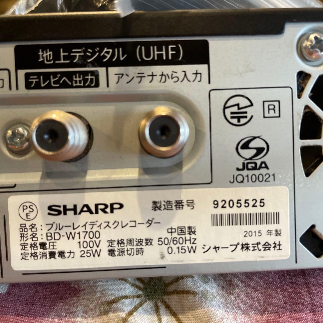 SHARP BD-W1700 12倍録 1TB 新品リモ等付フル装備 完動品！