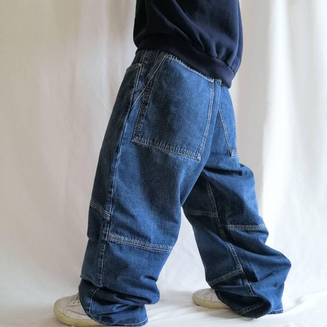 90s Anchor Blue アンカーブルー 極太 デニム ダブルニー W36
