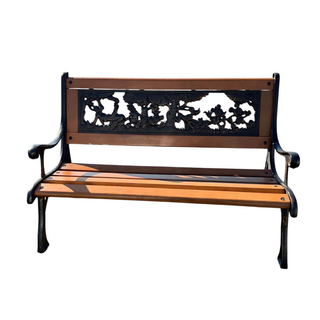 【希少】ディズニー 鋳物ガーデンベンチ ミッキー＆フレンズ 15-5