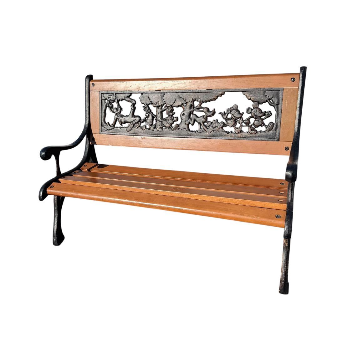 【希少】ディズニー 鋳物ガーデンベンチ ミッキー＆フレンズ 15-5