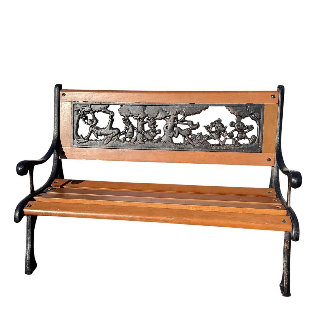 【希少】ディズニー 鋳物ガーデンベンチ ミッキー＆フレンズ 15-5