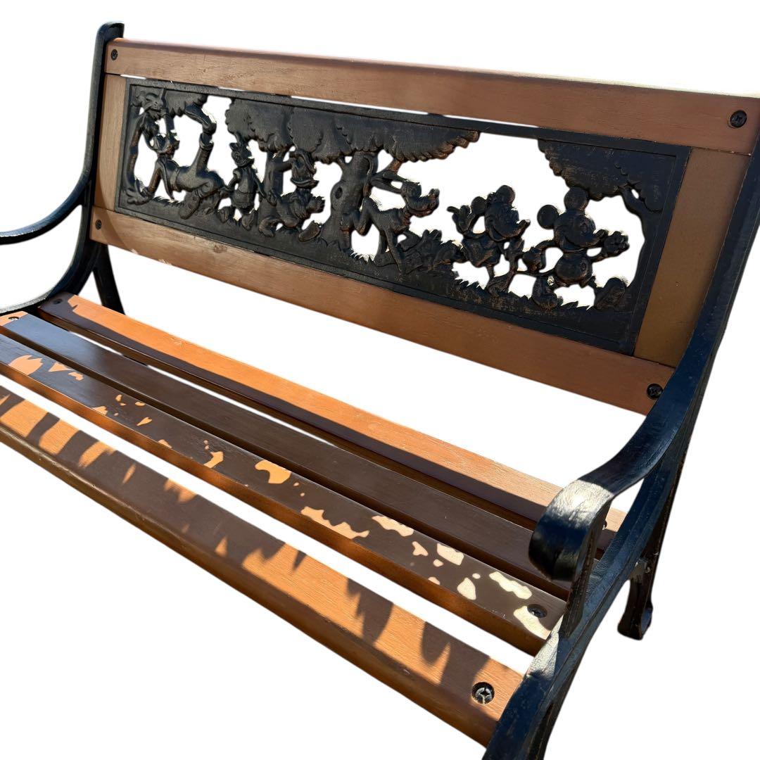 【希少】ディズニー 鋳物ガーデンベンチ ミッキー＆フレンズ 15-5