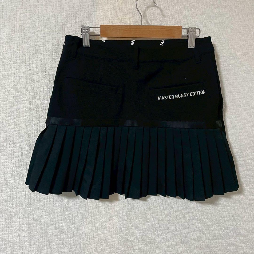 【マスターバニーエディション】ゴルフスカート 1 ブラック プリーツ ロゴ入