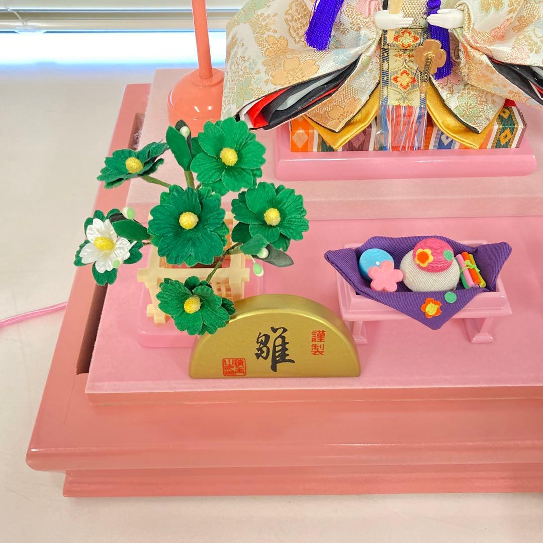 アクリルケース かわいい 雛人形 ピンク フォトフレーム付き