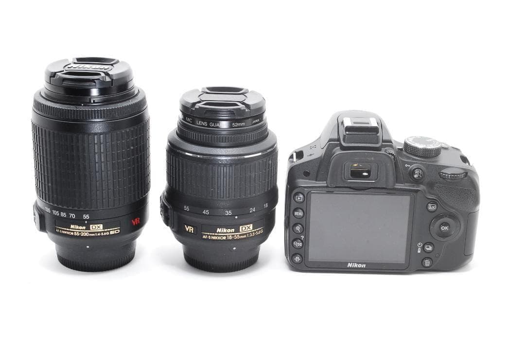 【超高画質×ダブルVR】Nikon D3200 標準＋望遠セット