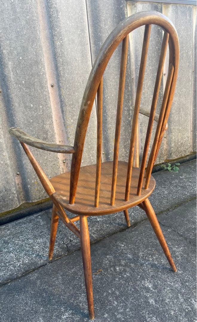 ビンテージ/英国製/ERCOL/アーコール/クェーカーチェア/アームチェア/椅子