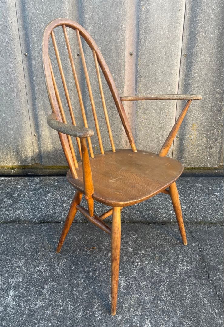 ビンテージ/英国製/ERCOL/アーコール/クェーカーチェア/アームチェア/椅子