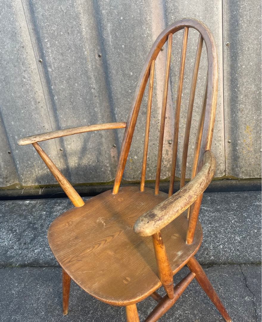 ビンテージ/英国製/ERCOL/アーコール/クェーカーチェア/アームチェア/椅子