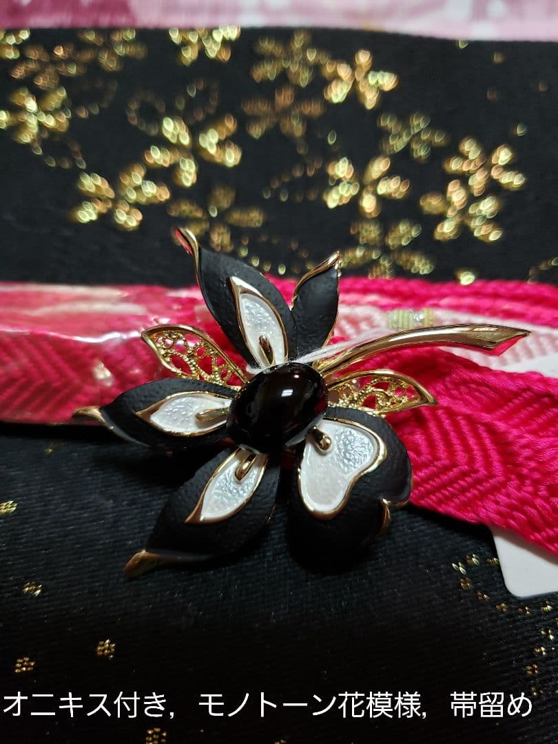 オール新品■変わり織り高級大人浴衣，浴衣帯，特別帯留め付き，岡重桐下駄5点セット