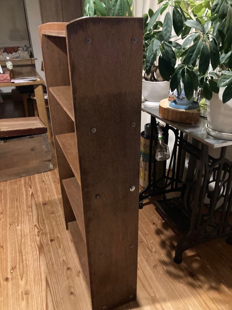 昭和レトロ　木製本棚　中棚5段