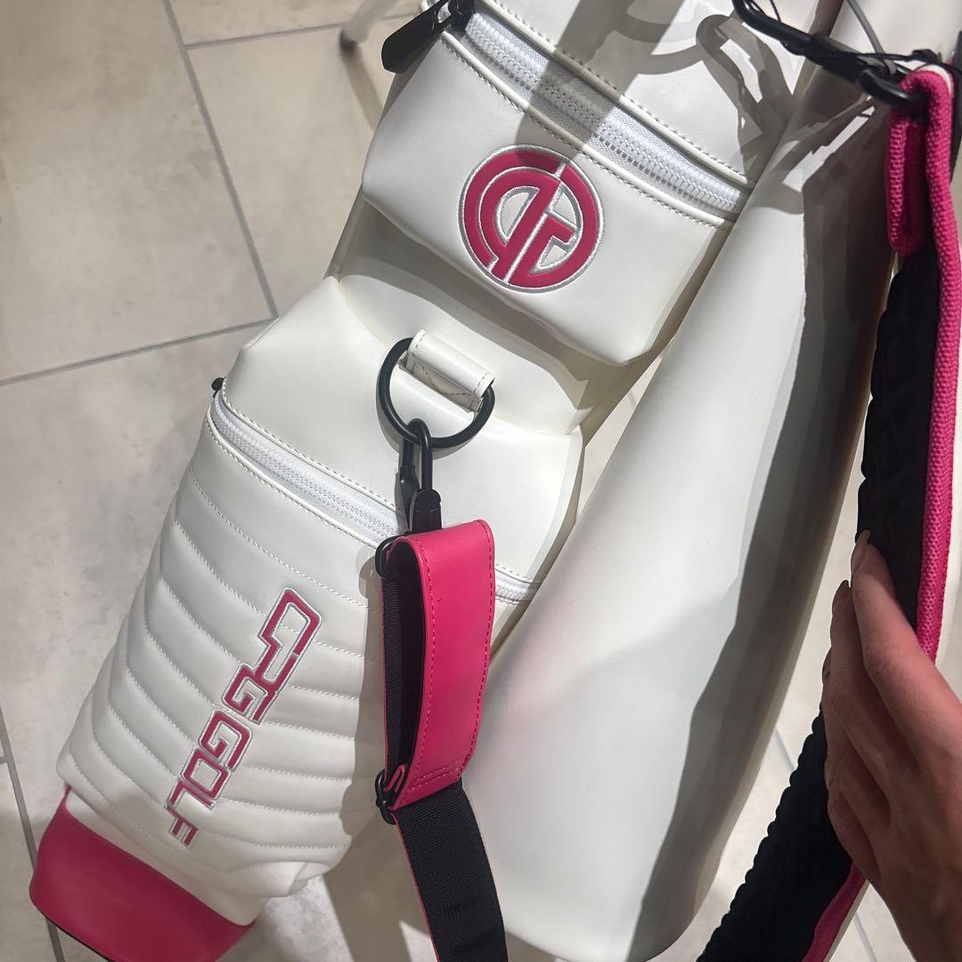 CPG Golf ハーフキャディバッグ ホワイト/ピンク Fサイズ