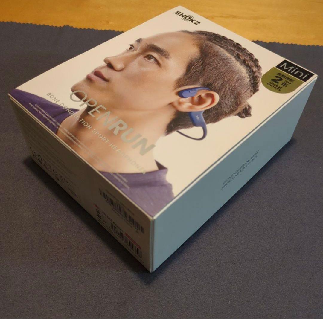 （美品）SHOKZ OPENRUN MINI 骨伝導イヤホン