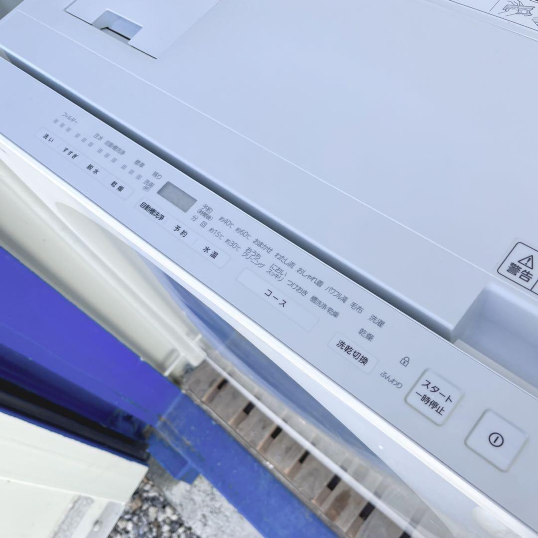 取付無料！パナソニック キューブル 熱乾燥搭載おしゃれホワイトインテリア洗濯機