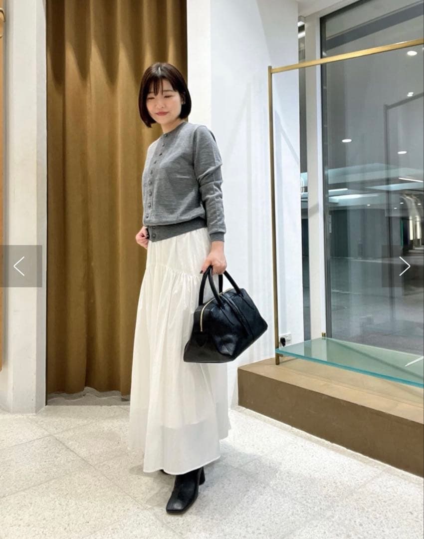 ウィムガゼット 16Gテンジクカーディガン グレー ウール ニット 2025AW