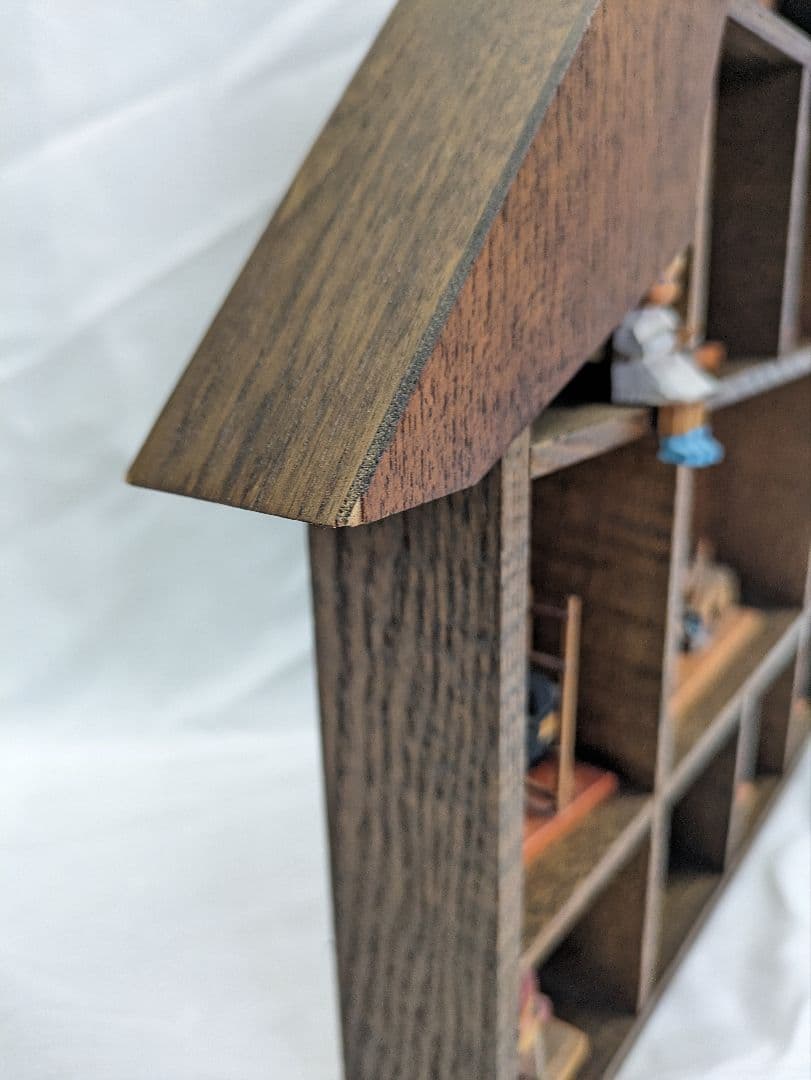 ドイツ【Emi Helbig】エミーヘルビッヒ　木彫りのミニチュア　木の家セット