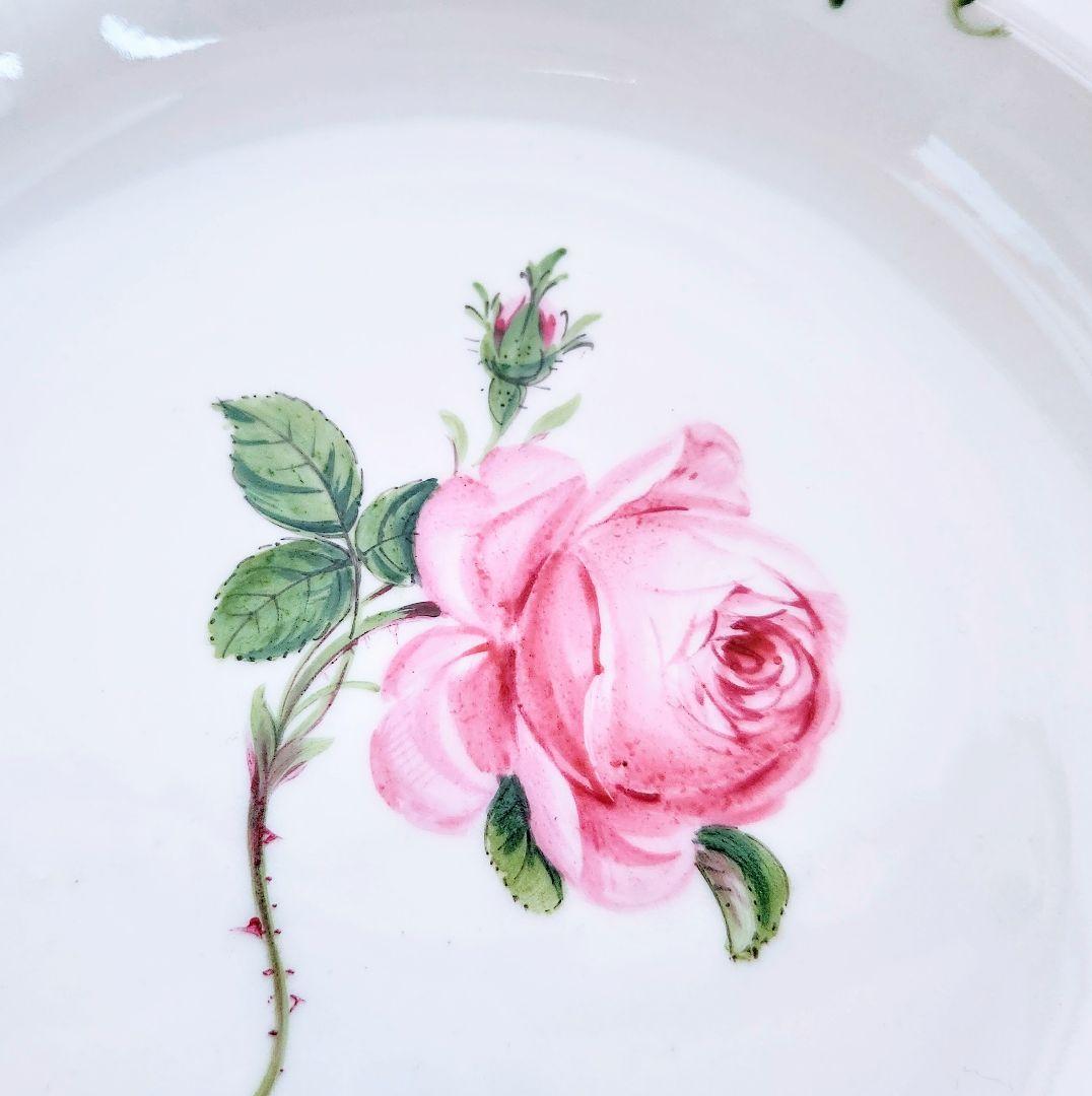 マイセンMEISSEN 【ピンクローズ】23.5cm深皿・ボウル皿【未使用美品】