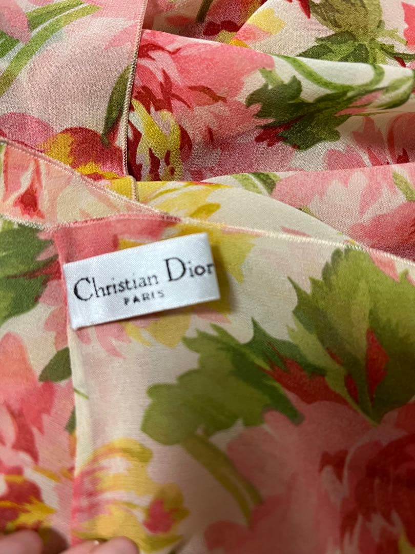 ディオール花柄レースキャミソールとストールの2点セット