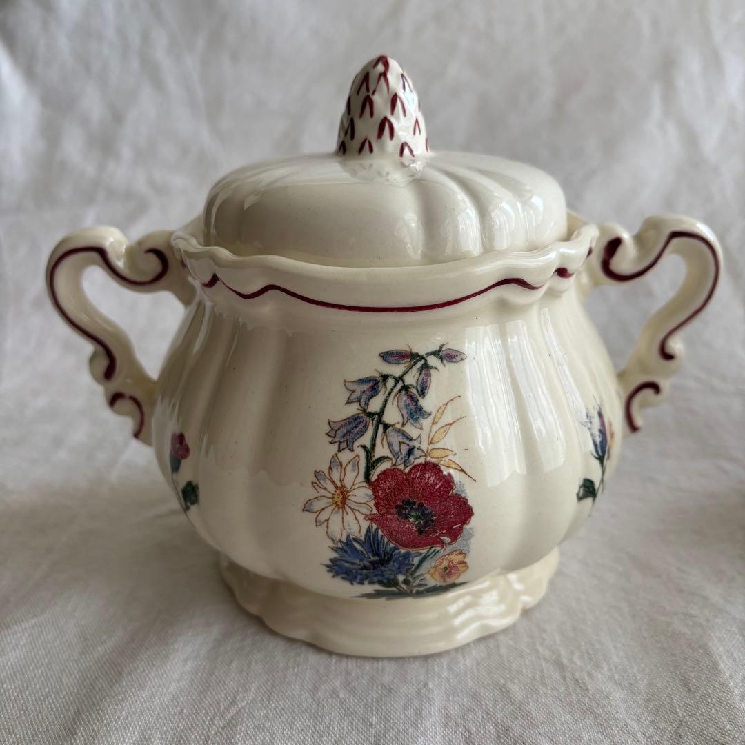 フランスアンティーク サルグミンヌ Agreste シュガーポット&ミルクポット