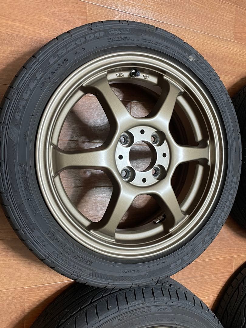 15インチ 5J PCD100オフセット45 4穴 レアマイスター風　TE37風