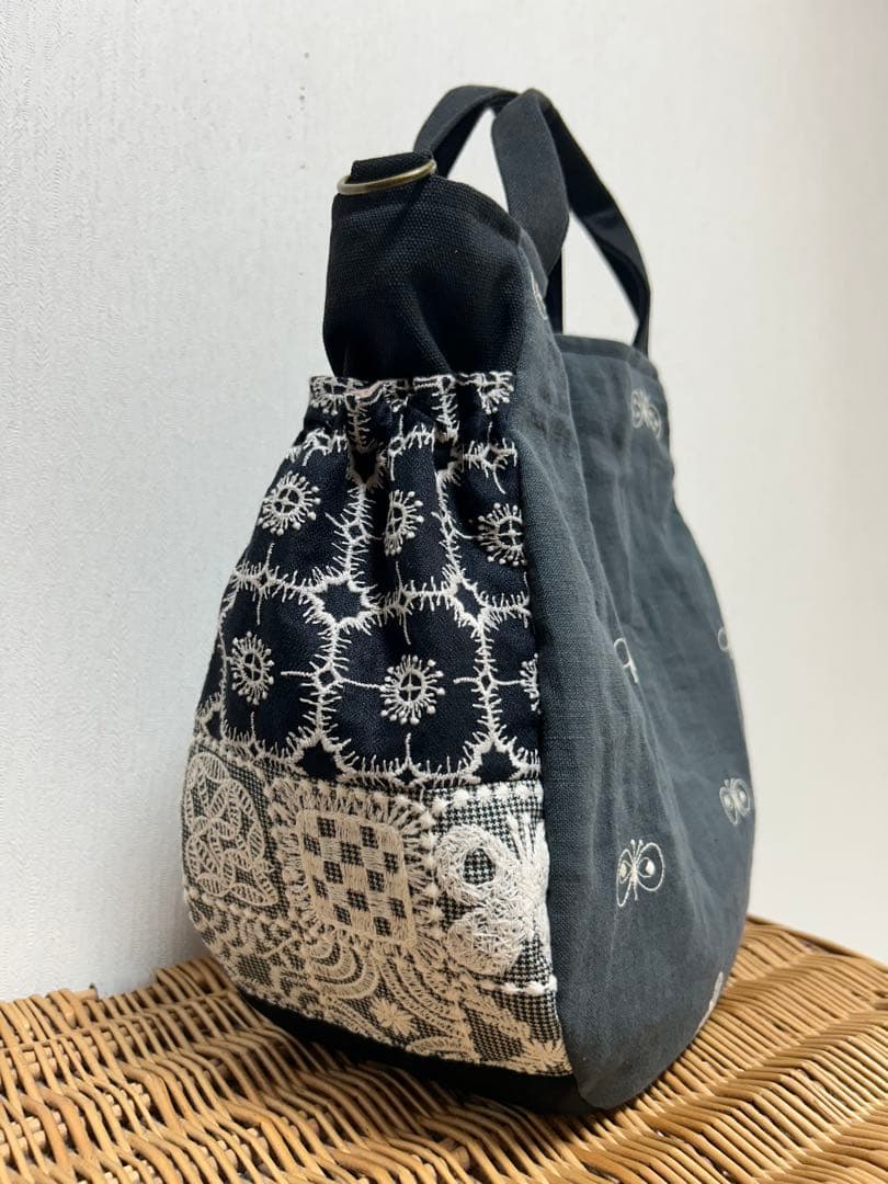 ミナペルホネン＊chouchoギャザポケバッグ✂️ハンドメイド