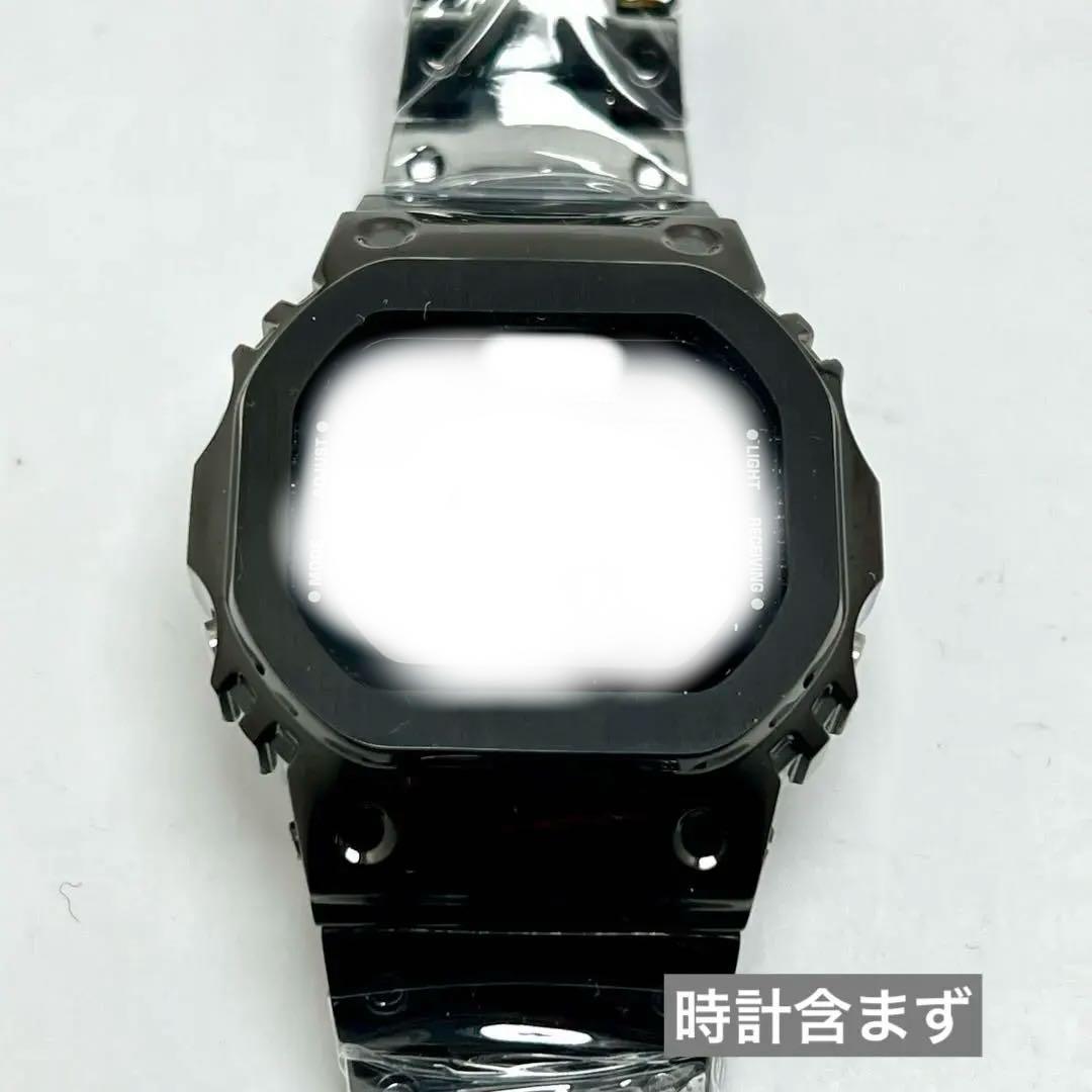 新品 フルメタルカスタム用ステンレスブラック、ベゼル・バンド(時計は含みません)