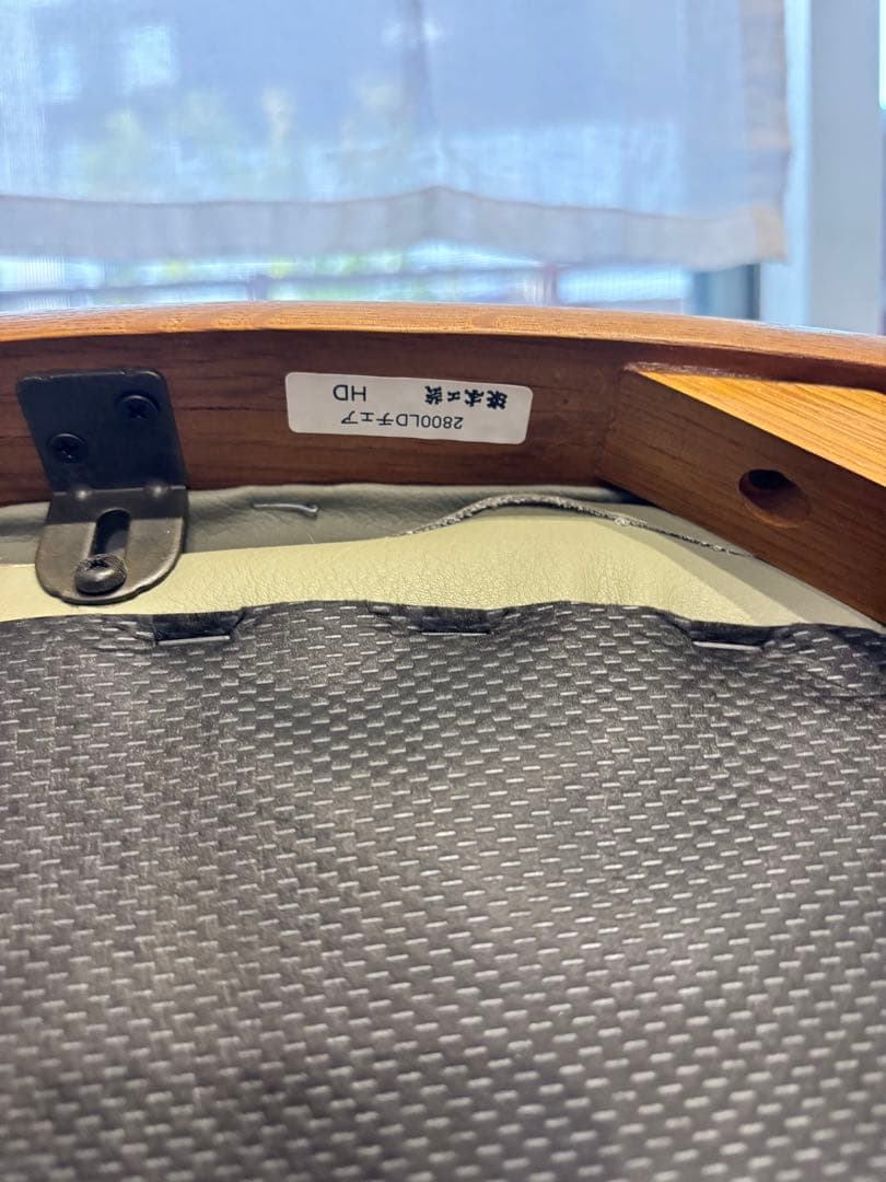 浜本工芸 ダイニングチェア 2800 ダークオーク レザー グレー