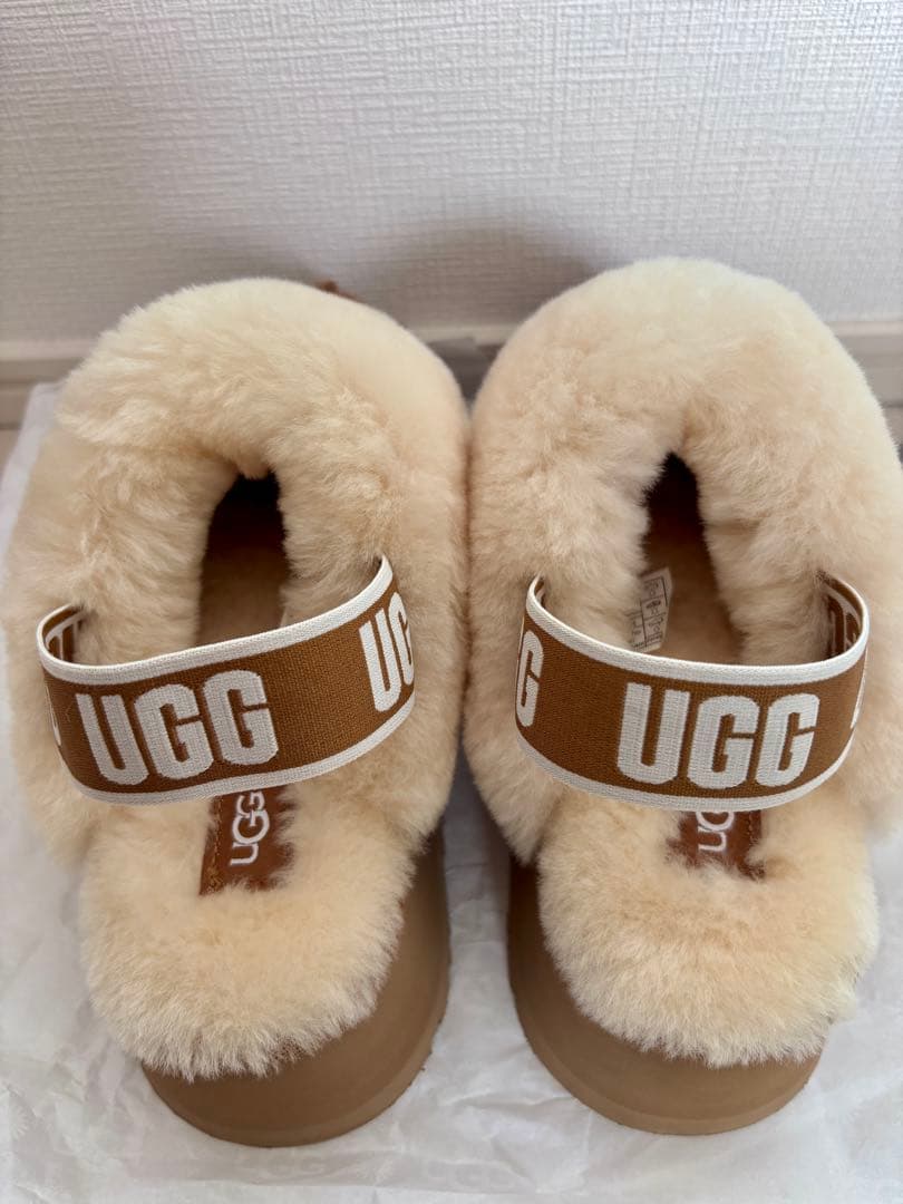 UGG ファンケット24cm 厚底　チェスナット
