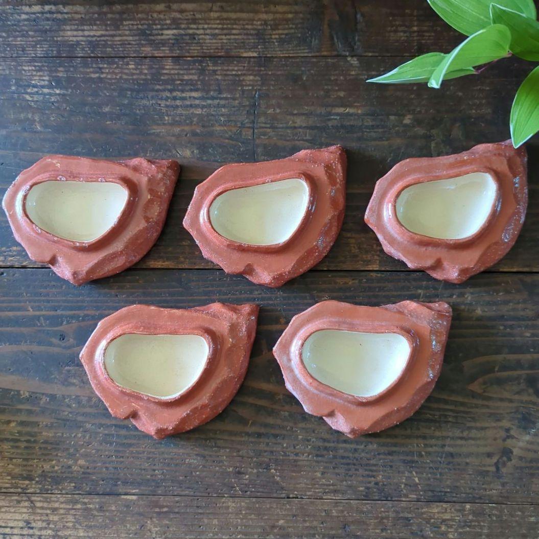 骨董茶道具　京焼　清水焼　醍醐窯　島荷平作　茶懐石　楽焼　赤楽　さざえ蓋物珍味入