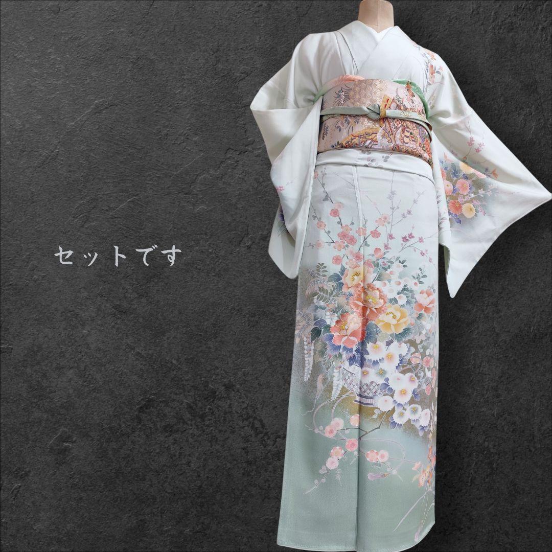 ❰6549❱ フルセット　訪問着 作家　袋帯　入学式　結婚式　お宮参り　正絹着物