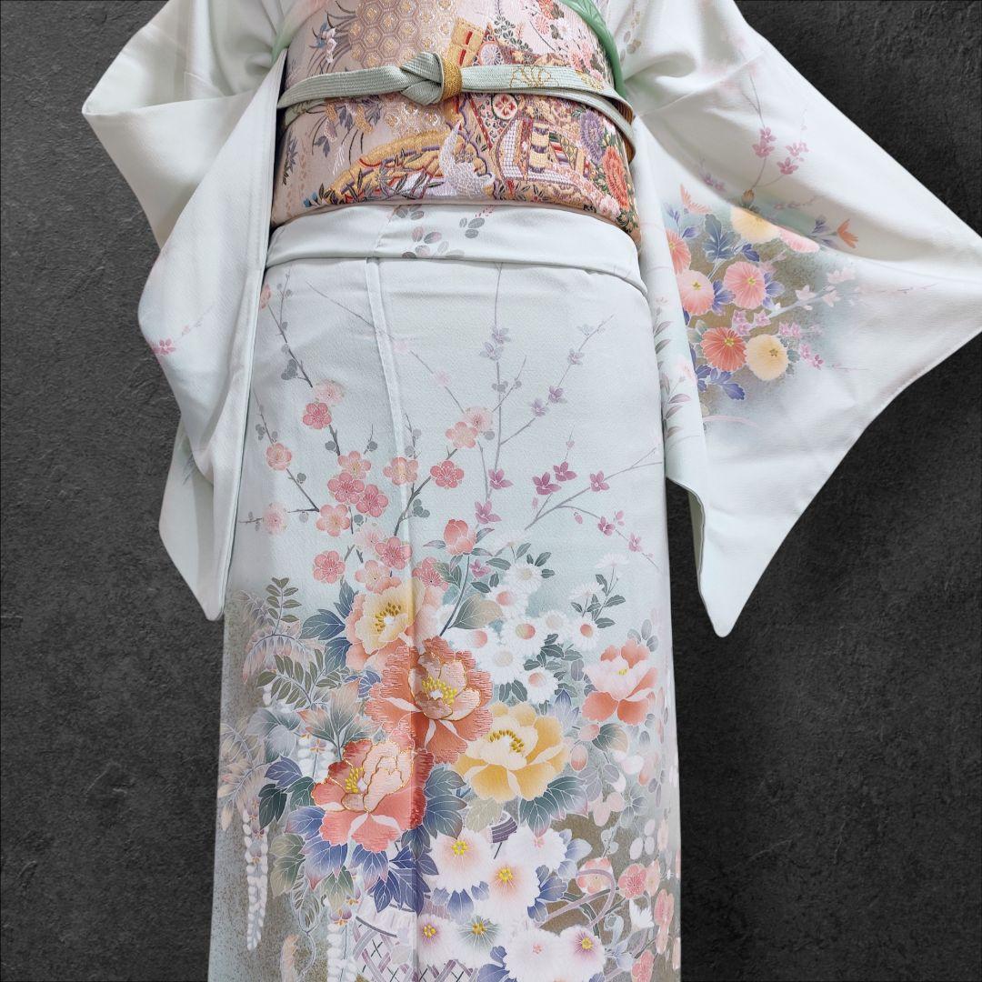 ❰6549❱ フルセット　訪問着 作家　袋帯　入学式　結婚式　お宮参り　正絹着物