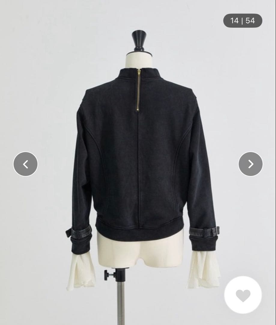 トップス tanakadaisuke cufft belted pullover BLK