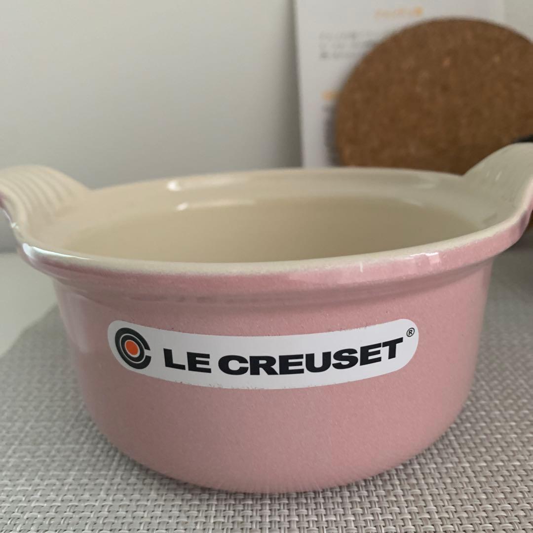 ルクルーゼ　コンパクトフォンデュセット&ハートプレートピンク♪