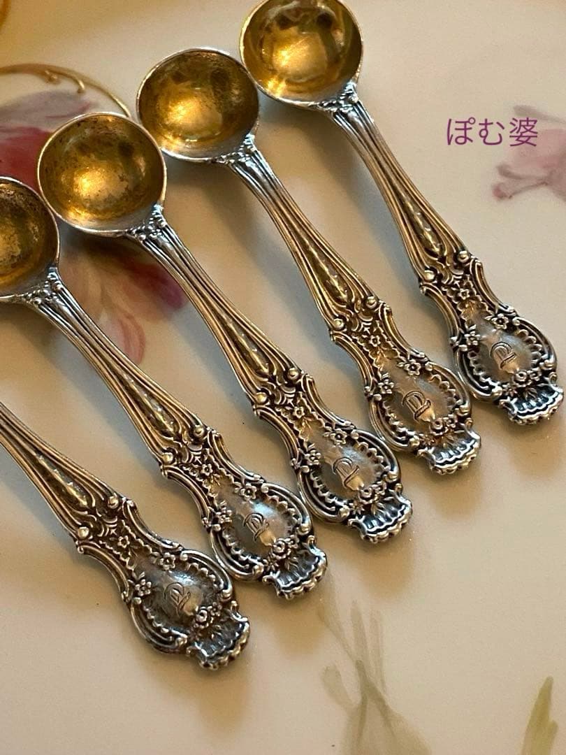 【Tiffany ティファニー】純銀 スターリングシルバー／ソルトスプーン５本