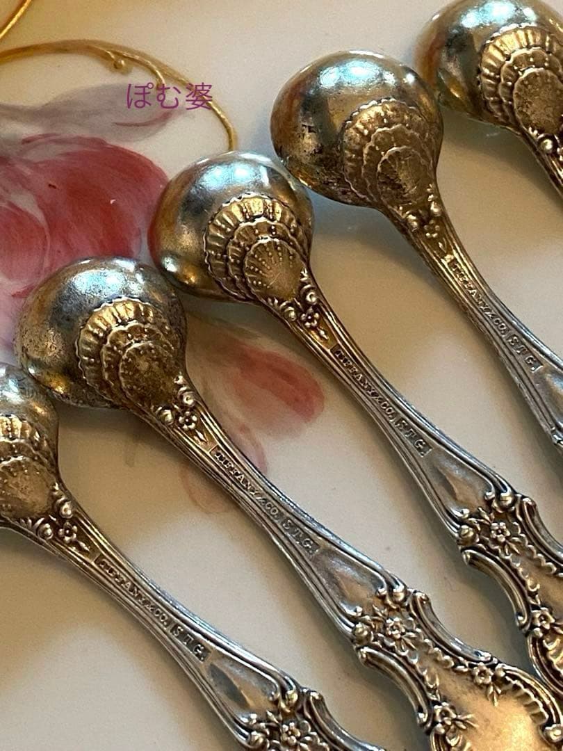 【Tiffany ティファニー】純銀 スターリングシルバー／ソルトスプーン５本