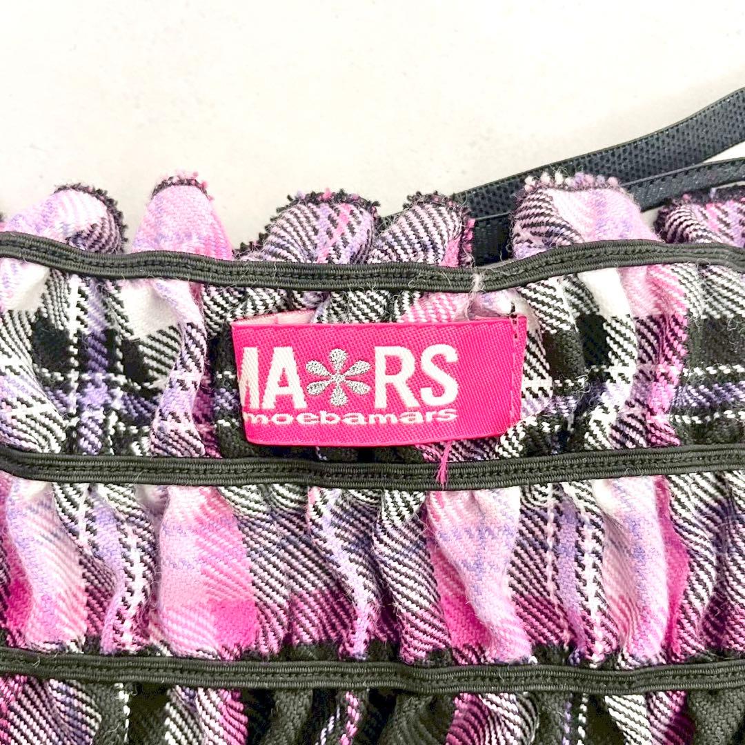 y2k❤️ 00s MA＊RS 当時物 チェック デカリボン レース キャミソール