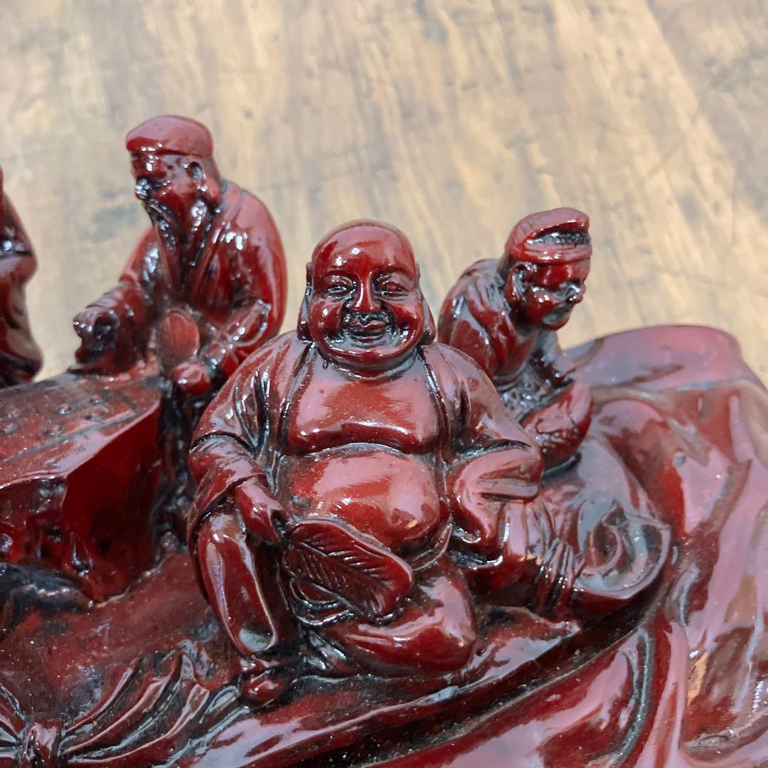 E-4 昭和レトロ 七福神 宝船 縁起物 笑門来福 招福 開運 恵比寿 大黒天