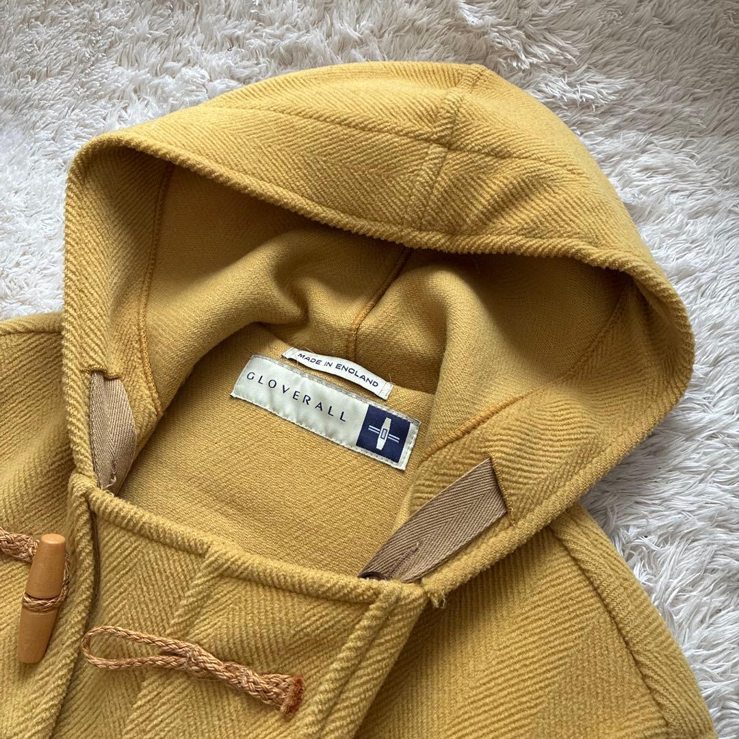 グローバーオール ダッフルコート イエロー ヘリンボーン　フード