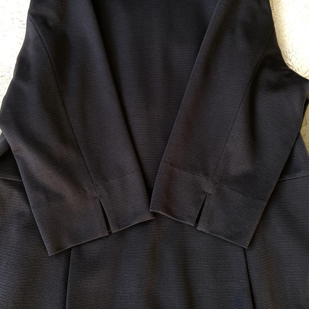 【23区】 新品 襟付きグログランワンピース ネイビー 44 セレモニー