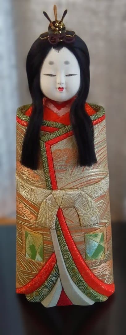 江戸木目込人形　雛人形　朱礼