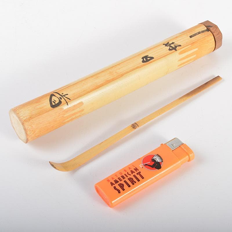 茶道具　前大徳　藤井誠堂作　茶杓　銘「好日」　共筒共箱　V　6124