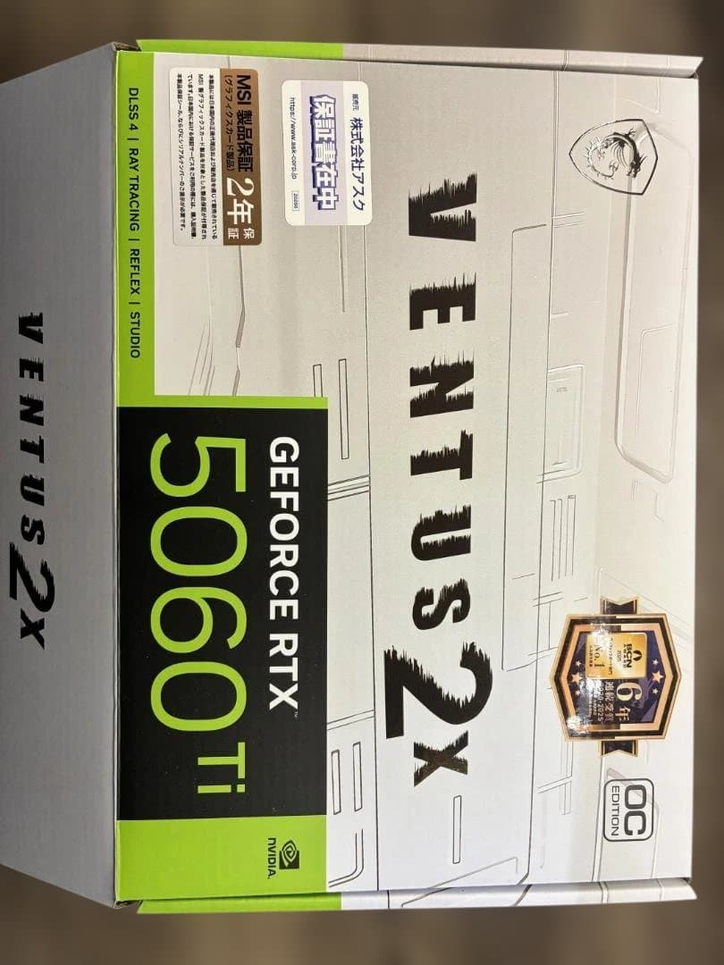 【使用1ヶ月未満】MSI GeForce RTX5060Ti 16GB ホワイト