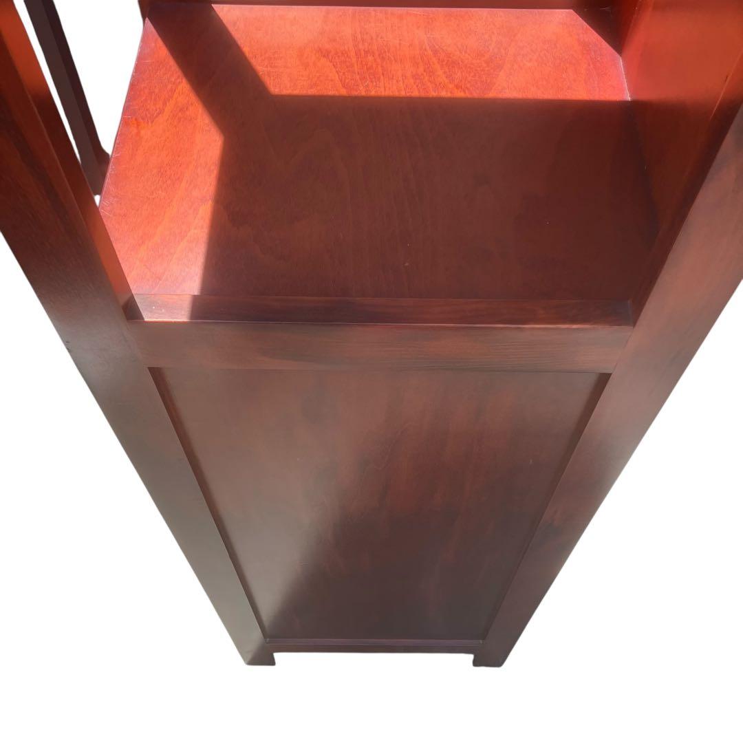 高級 無垢 四方棚 飾り棚 オープラック 収納家具 スリム棚　ヴィンテージ