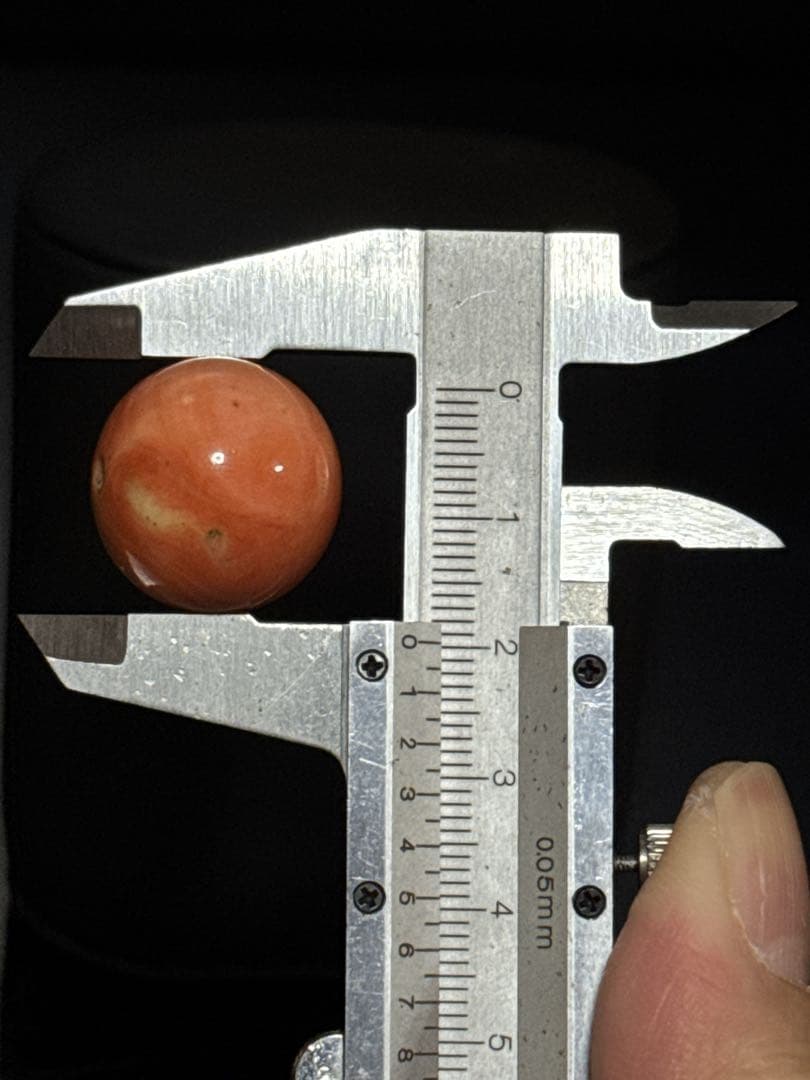 特大 本珊瑚 玉 緒締玉 髪飾