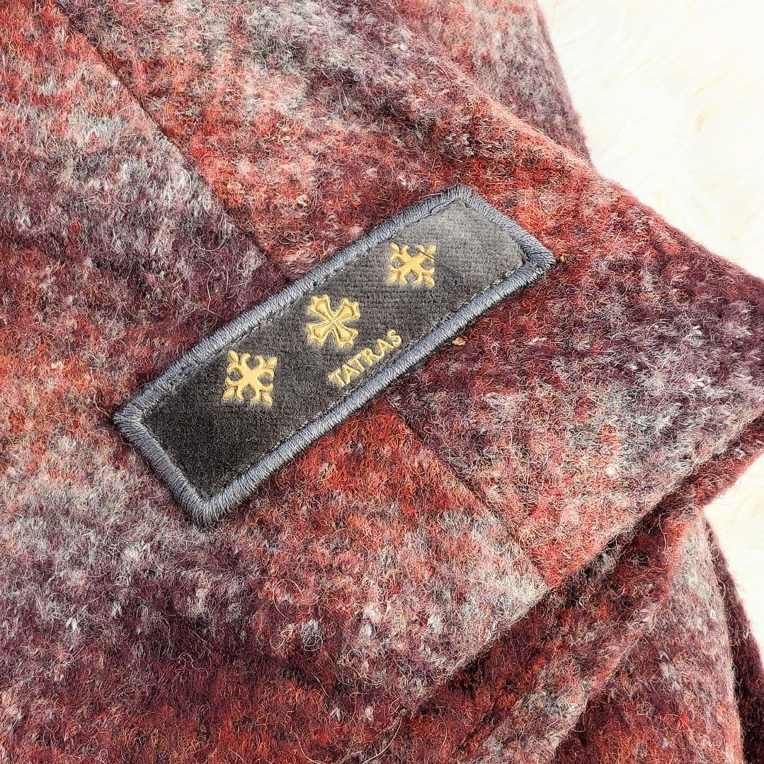 【希少】タトラス TATRAS ダウンポンチョ ケープコート チェック柄