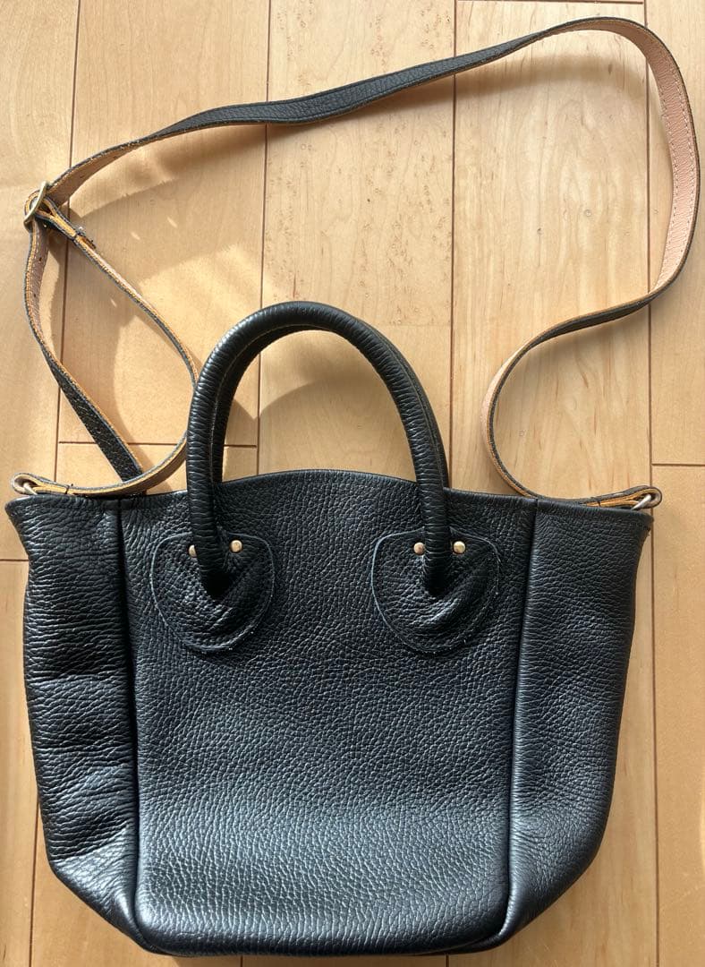 YOUNG ＆OLSEN ヤングアンドオルセン プチレザーショルダーバッグ 黒