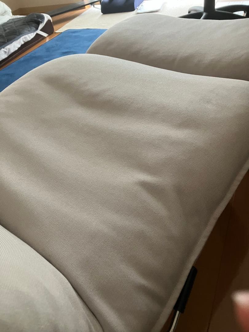 無印良品　ライトグレー モダンソファ オットマン付き