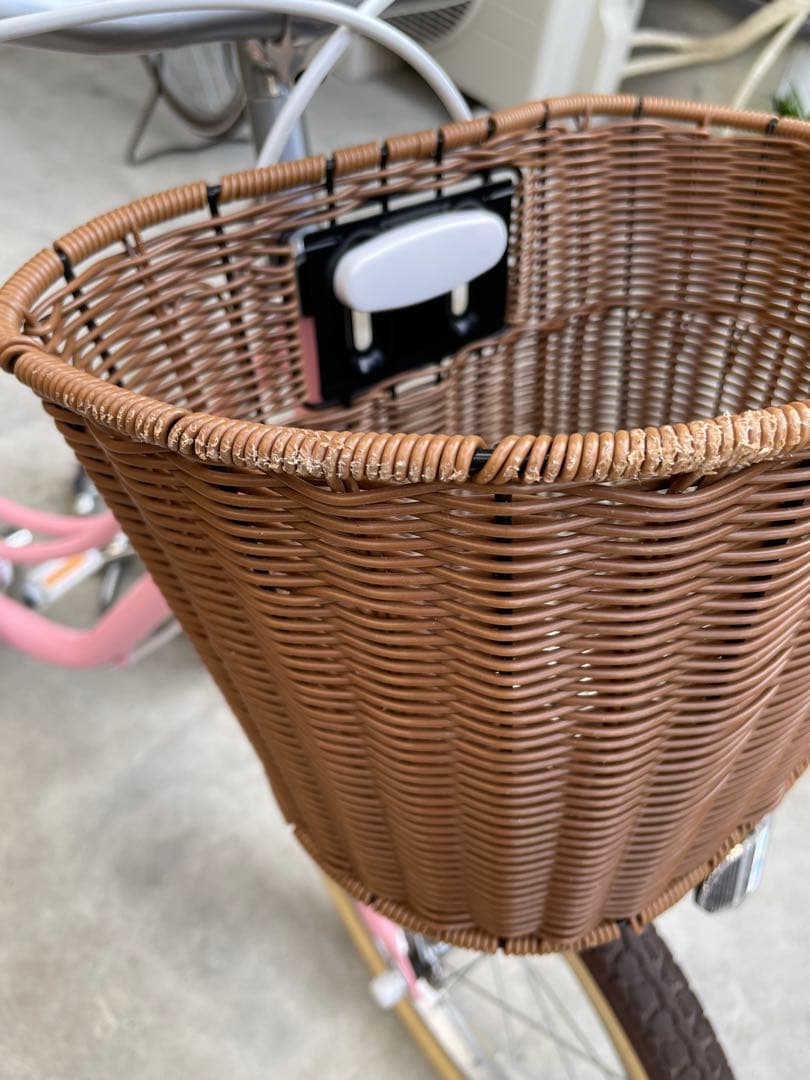 アサヒサイクル　子供用自転車 ピンク バスケット・補助輪付き18インチ　点検済み